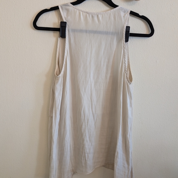 Free People Ivory Sleeveless Tunic Top - Size S - Picture 2 of 2